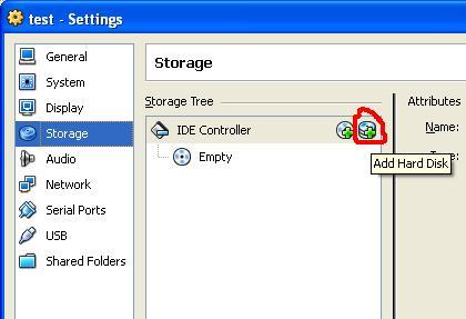 Add Hard Disk in Virtualbox