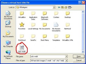 Select the vmdk file